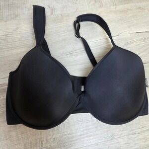 Vince Camuto Bra 40D Black 71222 Padded Underwire Lined Metal Hardware 3 Clasps